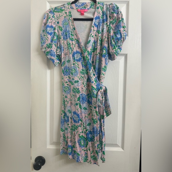 Lilly Pulitzer Sailynn short sleeve wrap romper size Large - Picture 2 of 5